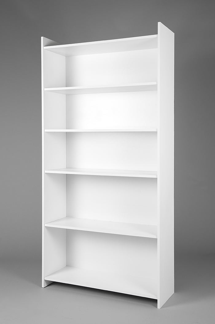 5-Tier White Bookshelf