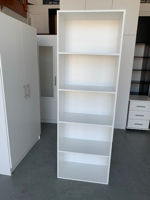 5-Tier White Bookshelf
