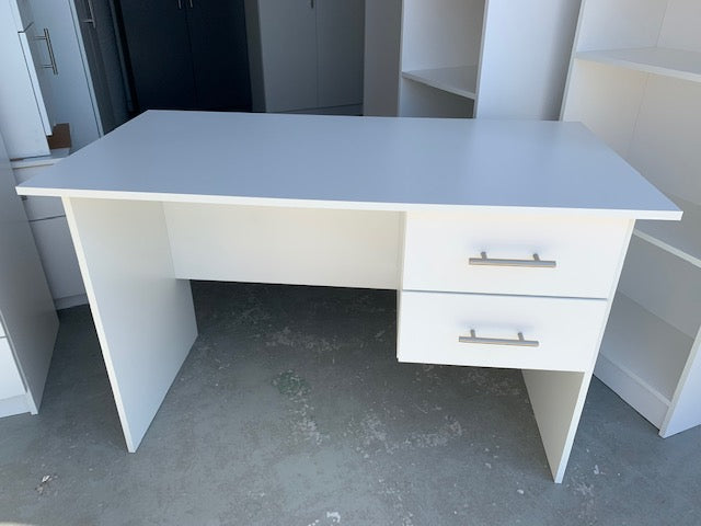 White Work Desk with Drawers