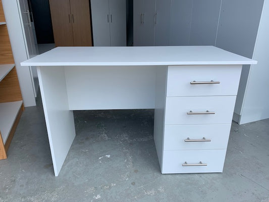 White Work Desk with Drawers